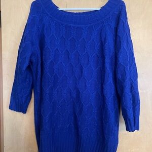 Sag Harbor Royal Blue Cable Knit Sweater